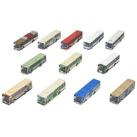 The Bus Collection Bus Colle Mitsubishi Fuso Aero Star Long and Short Series 33, Pack of 12, Box Diorama Supplies