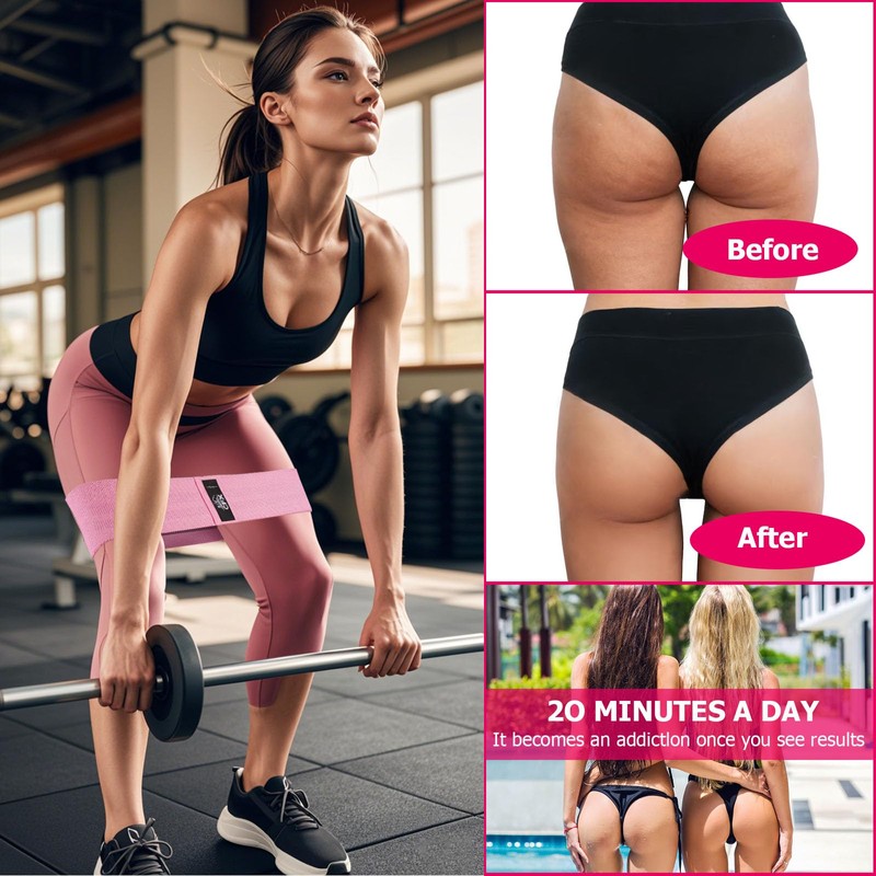 CFX Resistance Bands 3 Sets, Premium Exercise Loops with Non-Slip