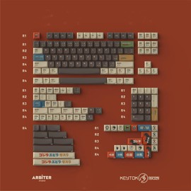 Keytok Smile Profile Black Classic Godzilla Dye-Sub PBT Keyaps 173pcs / Set