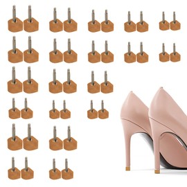 High Heel Replacement Tips Pin, Caps for Heels Shoe Repair Kit Dowels, Protectors for Boot (20 Apricot)