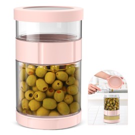Glass Pickle Jar with Strainer Flip, 56oz Airtight Pickle Container, Leak-proof Juice Separator Pickle Flip Jar with Sealing Silicone Ring for Olive, Sliced Pickle and Jalapeno, Dishwasher Safe