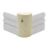 Pine Outside Radius Corner Base Block Bullnose, 3/4" x 2