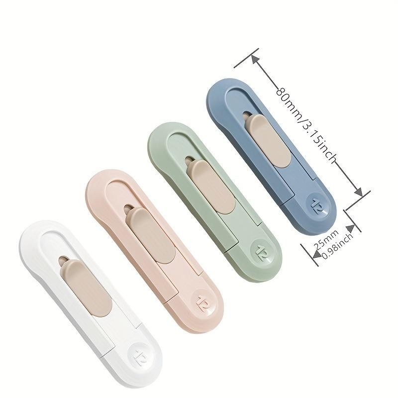 Retractable Box Cutting Knife, 1 Count/4 Counts Utility Knife for