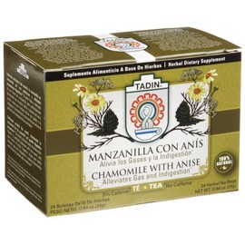 Tadin Tea, Manzanilla/Anis (Chamomile with Anisse) Tea, 24-Count Tea Bags (Pack of 12)