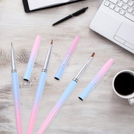 TOVINANNA 3pcs Nail Art Painting Pens Professional Nail Painting Tools for Home Salon Gradient Design Durable Handles Manicure