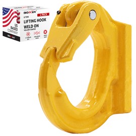 BoxerTool 8 Ton Heavy Duty Alloy Steel Lifting Hook - G80 8 Ton Weld on Anchor Hook Wrecker Crane Tractor Rigging Lifting - 17,600lbs
