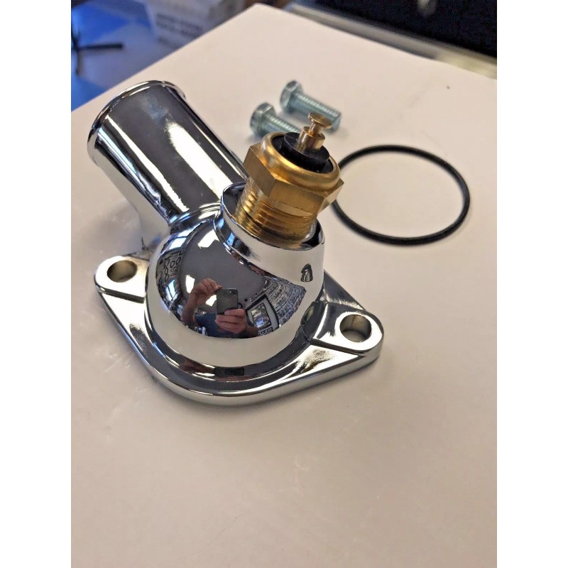 NYRM chevy thermostat Water Neck Housing BBC SBC WITH TEMP