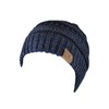 C.C Gorro de punto trenzado, grueso, suave, elástico, cálido, Azul