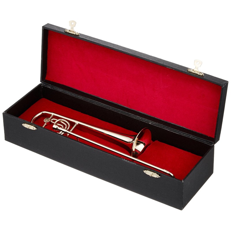 Sunrise Sound House Miniature Musical Instrument Trombone 1/4 Gold