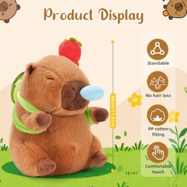 FANTCOSY Capybara Plush Toy - Ultra Soft Stuffed Animal, Cute Realistic Design, Safe & Huggable for Kids, Adults, Pet Lovers (12"/30cm)