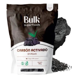 BULK SUPERFOODS - Carbón Activado En Polvo 100g - Sin Azúcar - 100% Puro Y Natural - Sin Aditivos y Sin GMO - De Origen Vegetal