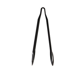 Set of 3 - Heavy Duty Black Serving Tongs - 12 inch - Plastic Disposable Salad Tongs - High Heat Plastic, Catering, Salads, Bakery, Buffets, BBQ, Ice, Hot and Cold Foods (12")