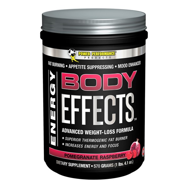 Power Performance Products Body Effects Pre Workout Supplement, Pomegranate Raspberry, 570 grams