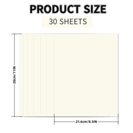 30 Sheets Cream Cardstock 8.5'' x 11'', 250gsm/92lb Heavyweight Cover Cardstock Paper, Thick and Smooth Card Stock Perfect for Invitations, Menus, Crafts, DIY Cards, Arts and Crafts