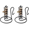 Spiral Candle Holder Set of 2, Primitive Courting Style or