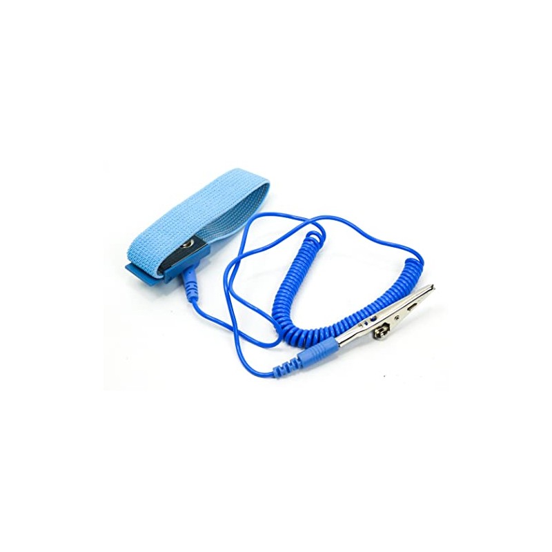 ingdaum® 1 x ESD Bracelet Blue Nylon Elastic Woven with