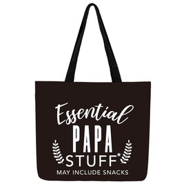 Ajgvf Papa Gifts Totebag for men Father Totebag Boss Gifts for men Beach Bag Canvas Makeup Bag Grocery Bags Reusable Shopping Bags for Grandpa Grandfather Papa Dad Retirement father Day