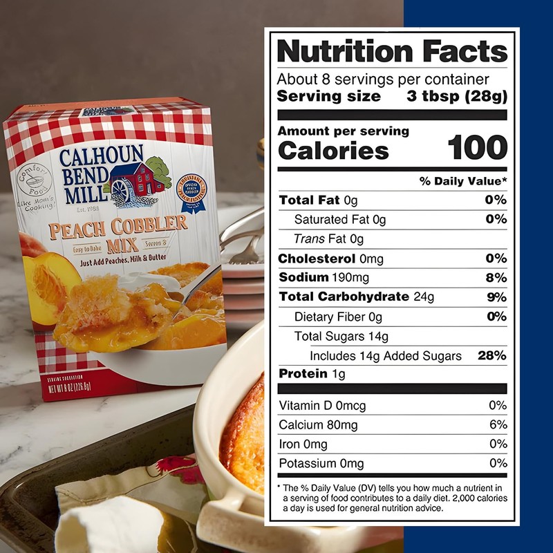 Calhoun Bend Mill Peach Cobbler Mix | Easy to Make