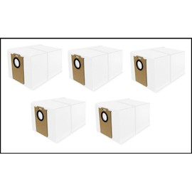 DAVIX [5 Pack] Vacuum Dust Bags for Dreame E20 Plus, Non-Woven Fabric, Tear-Resistant