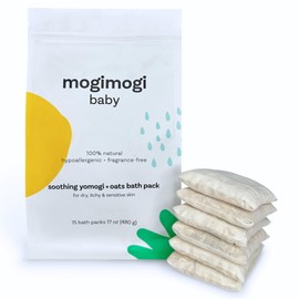 Organic Oatmeal Bath Soak for Baby, Kids & Sensitive Skin – Economy 15 Packs – Washes & Soothes Eczema, Diaper Rash, and Dry Itchy Skin – 100% Natural & Fragrance-Free – Made in USA by MogiMogi Baby