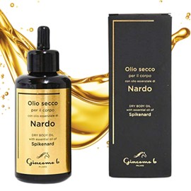 Dry Body Oil with Nardo Extract and Sweet Almond Oil with Anti-Ageing Effect, Soothing and Nourishing, Ideal for Treating Dry Skin -100 ml