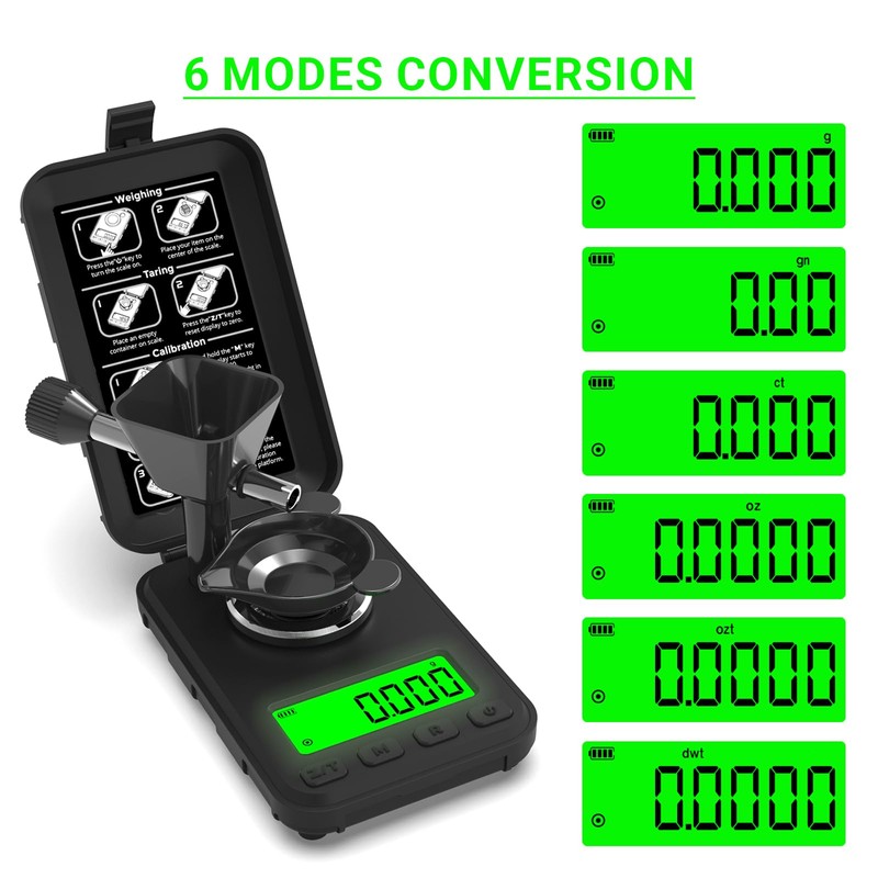 MAXUS Reloading Scale 50g/0.001g with Powder Trickler, Powder Scale with