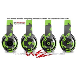 Skin Decal Wrap Works with Beats Studio 2 and 3 Wired and Wireless Headphones WraptorCamo Old School Camouflage Camo Lime Green Skin Only Headphones NOT Included