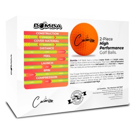 LA CACARIZA Bomba Golf Balls | Pack of 12 Vibrant Colors | Unmatched Performance​ (White)