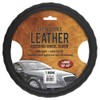 BDK SW-899-LK Black Leather Car Steering Wheel Cover Large Size