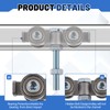 Tallew 4 Pcs 4 Wheel Silent Trolley Assembly Rollers for