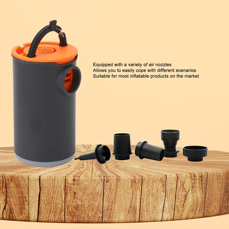 Mini Air Pump Illuminated USB Rechargeable Portable with 5 Air