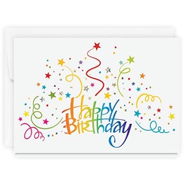 The Gallery Collection, 1 Count Card Pack, Birthday Card with Pearl Lined Envelope (Birthday Burst)