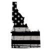 CustomDecal US Idaho State (N13) Distressed Flag Vinyl Decal Sticker
