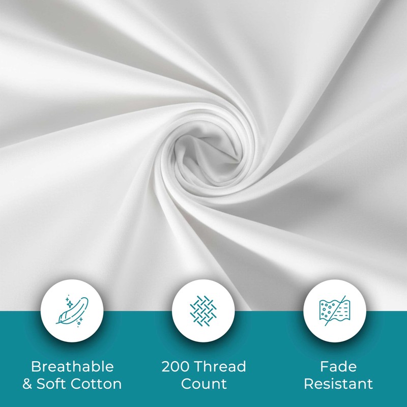 Flat Sheet Single Size 100% Egyptian Cotton 200 Thread Count