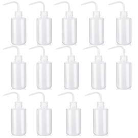 Wash Bottle 14pcs 250ml/8oz Safety Bottles Watering Tools, Economy Plastic Squeeze with Narrow Mouth Scale Labels for Medical Succulent Cleaning Washing