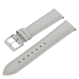 Marchel Smooth Leather LLB Leather Strap, Genuine Leather Watch Strap Cowhide Leather, Fine Leather, grey