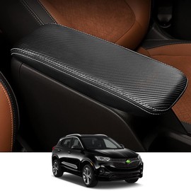 Autorder Center Console Cover for 2020 2021 2022 2023 2024 Buick Encore GX Accessories Armrest Cover Anti-Scratch Middle Console Pad Leather Armrest Protector