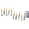 Gedengni Flameless Mini Simulated Wax Dipped Flickering LED Taper Candles
