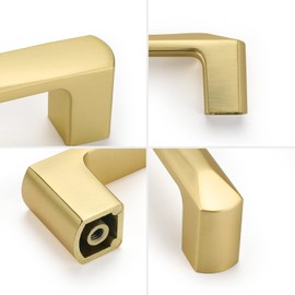 Haidms 25 Pack Kitchen Gold Cabinet Pulls Cabinet Handles Gold Drawer Pulls, Brushed Gold Drawer Handles for Cabinet Kitchen Drawer Pulls 6-1/4 inch Hole Centers