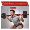 Lawuto Juego de mancuernas Lawuto barra recta ejercicio kit ajustables