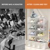 LEKSOGS 8 PACK Shoe Boxes Clear Plastic Stackable, XL Clear