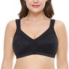 Wingslove Women's Full Coverage Non Padded Comfort Minimizer Wire-Free Bra