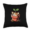 Corgi Planter Gardening Dog Lover Throw Pillow