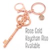 Antique Key Keychain - Large Victorian Crown Key Charm -