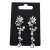 Sparkly dangly silver-plated diamante crystal earrings