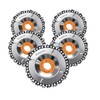 5-PACK Chainsaw Wheel 5/8" Arbor Compatible with All 4-1/2 Angle