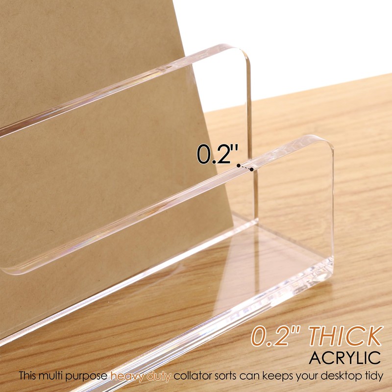 SANRUI 3 Compartments Mail Organizer Letter Holder for Desk ,Vertical
