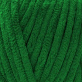 Estako Velvet Chenille Blanket amigurumi Yarn for Crocheting and Knitting Super Bulky 100 gr (132 yds) (1910 - Green)