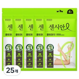 Sensian cooling patches, 4 sheets, 25 pieces, 10g / 센시안 쿨링패치, 4매, 25개, 10g