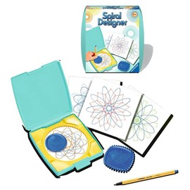 Ravensburger Spiral-Designer Mini, Zeichnen lernen für Kinder ab 6 Jahren, Kreatives Zeichen-Set mit Mandala-Schablone für farbenfrohe Spiralbilder und Mandalas